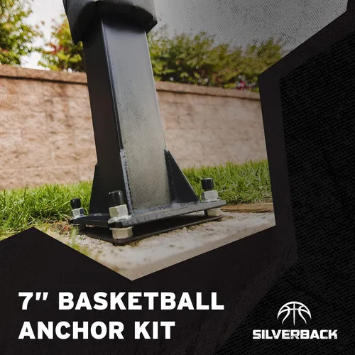 Miniatura 2 de Silverback Kit de anclaje de aro de baloncesto de 7 pulgadas diseñado para aros de baloncesto Silverback, Portero y Hoopstar