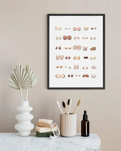 Miniatura 23 de HAUS AND HUES Funny Butts Collage - Póster artístico para decoración de baño, 12 x 16 pulgadas, sin marco
