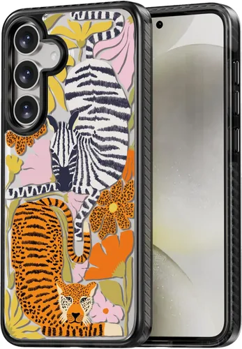 Miniatura 92 de Rosarnnah Funda compatible con Samsung Galaxy S24 Ultra, bonita estética, a la moda, divertida funda con estampado de gatito y gato, duradera a
