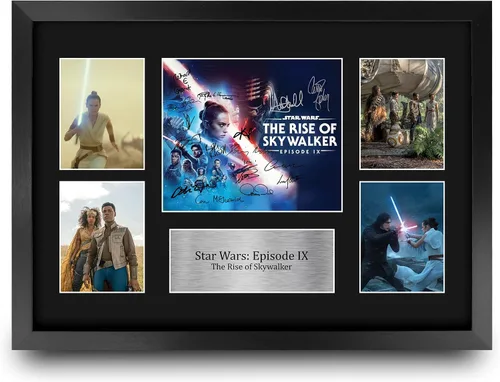 Miniatura 17 de HWC Trading Star Wars Episodio 1 La Amenaza Fantasma Regalos Presentación Impresa Autografiada Montaje para Fans de Recuerdos de Películas - 16" x