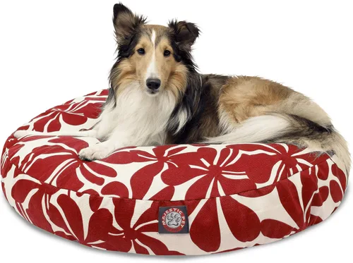 Miniatura 37 de Majestic Pet Products - Cama redonda pequeña para perros con rayas verticales negras para interiores y exteriores, con funda extraíble y lavable