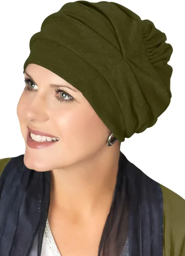 Miniatura 11 de Trinity Turbante 100% algodón - ¡3 estilos en uno! Sombreros encorvados para quimioterapia, para pacientes con cáncer.