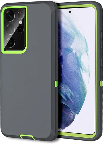Miniatura 14 de MXX Funda compatible con Galaxy S21 Ultra, funda protectora de cuerpo con parachoques de 3 capas súper resistente y servicio pesado