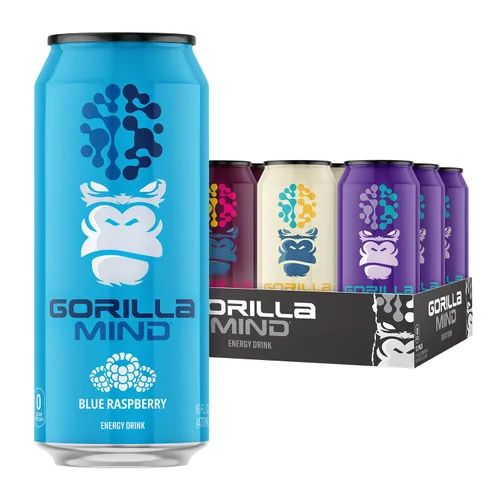 Miniatura 10 de Gorilla Mind Bebida energética Energía inigualable · Enfoque amplificado N-acetil-L-tirosina, alfa-GPC, 200 mg de cafeína, uridina, azafrán 0