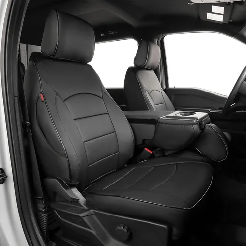 EKR Fundas de asiento F150 para Ford F-150 STX 2024-2026 y F150 XL/XLT/Tremor 2021-2026 y (Lightning) F-150 Pro/XLT/Flash 2022-2024, resistentes