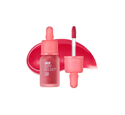 Peripera Ink Airy Velvet - Tinte labial de alta pigmentación, ligero, suave, hidratante (030 WAKE UP CHERRY)