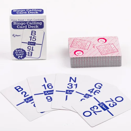 Miniatura 10 de Regal Bingo Jumbo Tarjetas de llamadas de bingo reutilizables – Juegos de bingo para la familia – 75 cartas (B1 - O75)