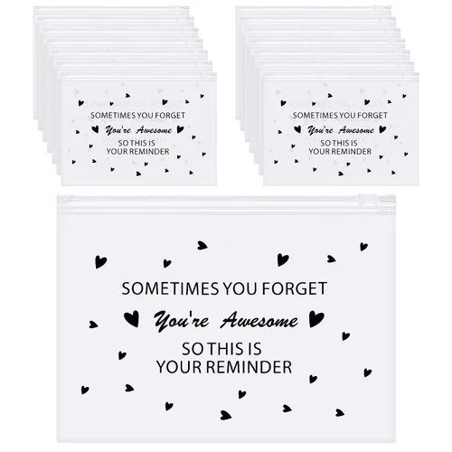 Miniatura 12 de Sotiff 60 bolsas de maquillaje a granel para mujeres, regalos inspiradores de agradecimiento, bolsa de papel de EVA, regalo de agradecimiento