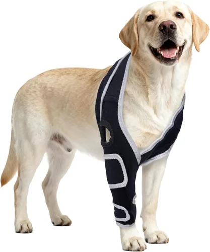 Rodillera para perro para desgarro de ACL, soporte CCL para patas traseras/traseras con arnés y correas antideslizantes de ajuste ajustable, suave y