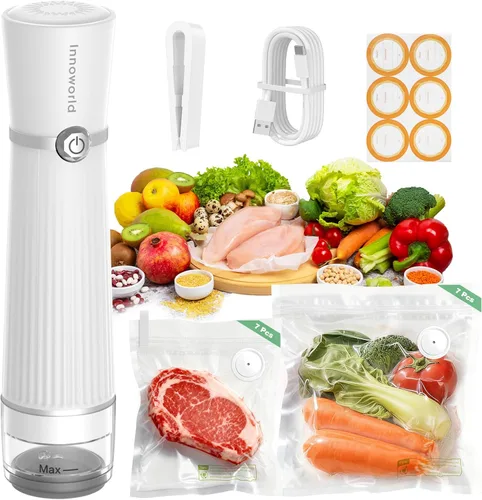 Miniatura 9 de Bolsas reutilizables selladoras al vacío para alimentos, 30 bolsas pequeñas (8.7 x 11.8 pulgadas, 11.8 x 13.8 pulgadas), congelador, microondas
