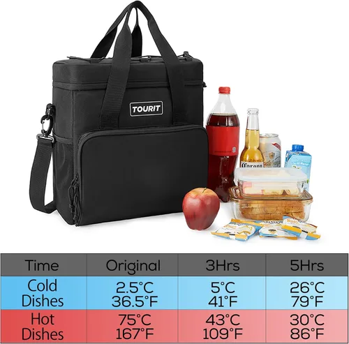 Miniatura 8 de TOURIT Bolsa de enfriador suave pequeña aislada, bolsa de enfriador de almuerzo de 24/35/46 latas, caja de hielo, enfriadores portátiles y a prueba