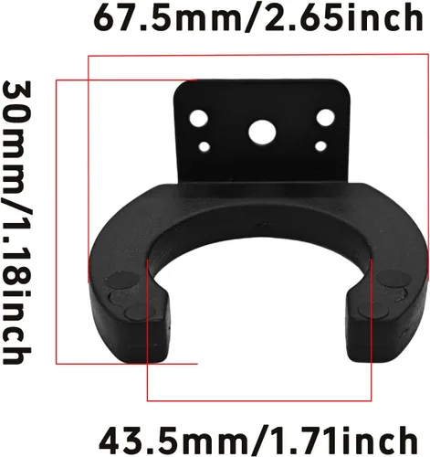 Miniatura 2 de 2 clips de micrófono de identificación de 1.693 in, soporte de micrófono resistente con tornillos de montaje, soporte de montaje en pared