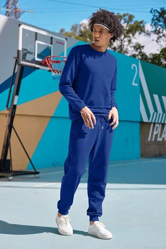 Miniatura 2 de COOFANDY Chándal para hombre, 2 piezas, manga larga, sin botones, para correr, atlético, casual, sudadera