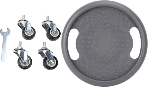 Miniatura 5 de Entrenador de 4 ruedas para mayor fuerza del núcleo y disco deslizante de rodillo de fitness, dispositivo de entrenamiento premium inodoro con Gris