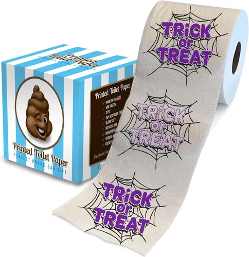 Miniatura 21 de Printed TP Papel higiénico impreso con texto en inglés "Beware of Devil" de Halloween, rollo de papel higiénico aterrador para sorpresa, broma, Rojo