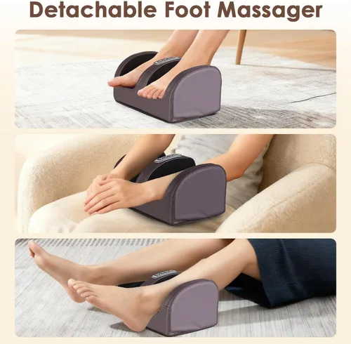 Miniatura 7 de KOCASO Alfombrilla de masaje de cuerpo completo de piel sintética, almohadilla multifuncional para silla de masaje con temporizador de calor