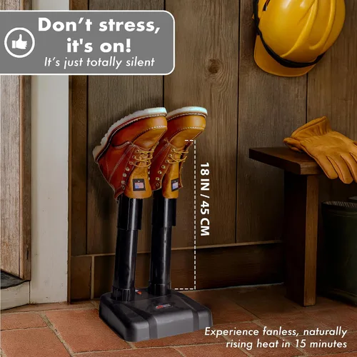 Miniatura 2 de JobSite Secador de botas – Secador de zapatos silencioso y calentador para botas de trabajo, guantes y zapatos – Secado de convección sin ventilador