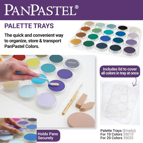 Miniatura 8 de PanPastel Lápices de color pastel de artista por GOLDEN, Blanco Titanio, 62mm / 2.44” de diámetro de recipiente, lápices de pastel profesional