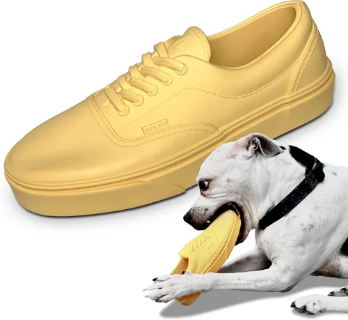 Miniatura 9 de Juguete masticable para perros con sabor a carne de res, zapato deportivo, grande, goma natural, resistente, rosa polvo Rosado Powder