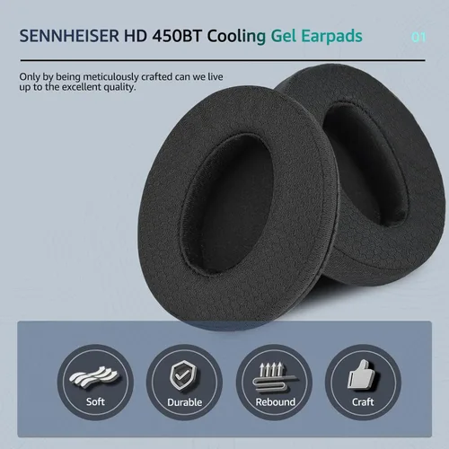 Miniatura 3 de Almohadillas de repuesto especializadas para auriculares Sennheiser, se adapta a HD4.50BT/HD4.50/HD4.50BTNC/HD458BT/HD450/HD450BT, almohadilla