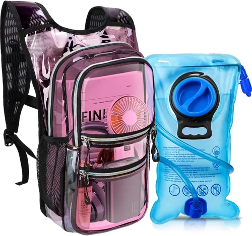 Miniatura 11 de Paquete de hidratación, mochila de agua con vejiga de hidratación de 3 L, aislamiento ligero, esencial para festivales, mochila de hidratación rave
