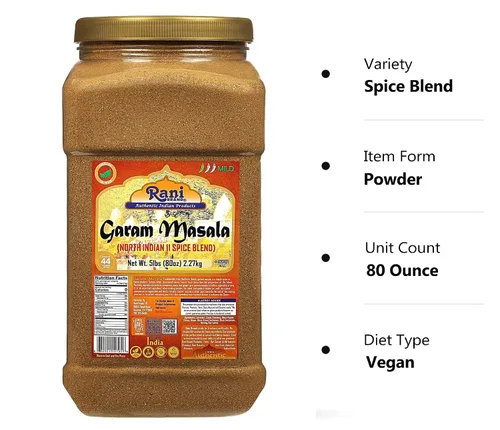 Miniatura 7 de Rani Organic Garam Masala (mezcla de 7 especias de especias del norte de la India) 85g (3oz) Frasco PET ~ Completamente natural Sin sal Vegano