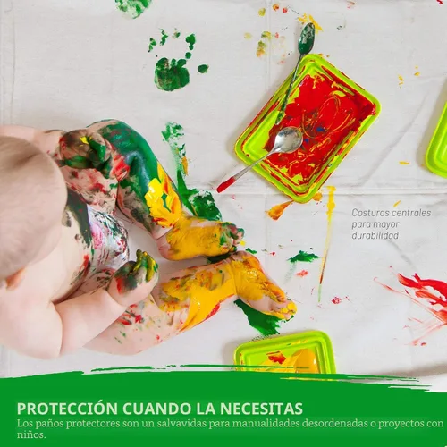 Miniatura 6 de GREEN LIFESTYLE Telas de lona multiusos de lienzo - Tela protectora para pintar, cubierta de piso, protección resistente para muebles y superficies