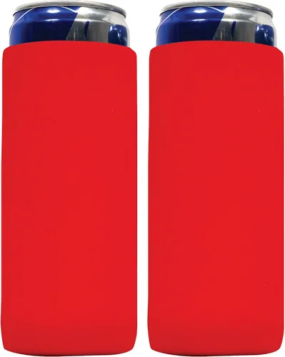 Miniatura 17 de QualityPerfection Fundas delgadas para enfriar latas, cerveza/energía (paquete de 6) para bebidas en blanco, 12 onzas, alta calidad, 0.157 in