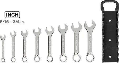 Miniatura 3 de TEKTON wrn01066 Stubby llave combinada establecer con tienda y Go Keeper, 5/16 – 3/4 de pulgada, 8