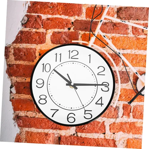 Miniatura 2 de IMIKEYA Reloj de pared silencioso Reloj de pared sin tictac Reloj de pared decorativo Reloj de pared de baño Reloj de enseñanza Reloj de enseñanza