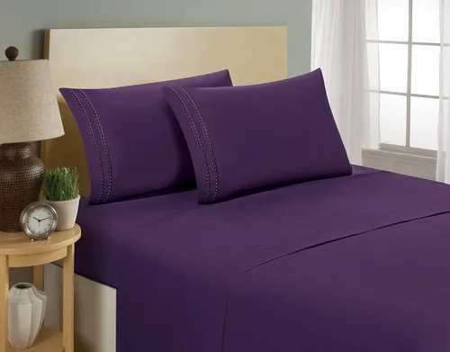 Miniatura 24 de ¡Juego de sábanas de lujo de 4 piezas en Amazon! Diseño de calidad egipcia con 1500 hilos Elegant Comfort - Resistente a las arrugas y al Morado