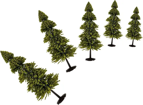 Miniatura 3 de 10 piezas de paisaje verde modelo de paisaje cedro tren paisaje paisaje pino miniatura diorama árboles modelo mixto para la arquitectura