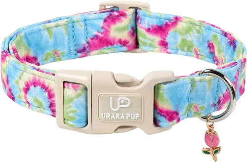 Miniatura 9 de Collar de perro de algodón de dinosaurio con hebilla de metal, collar de regalo para niñas o niños pequeños, medianos y grandes, lindos collares
