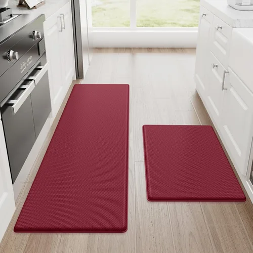 Miniatura 62 de StepRite Tapetes de cocina, 2 tapetes acolchados, antifatiga, para piso, de escritorio, antideslizante, impermeables, oficina, alfombras de 17.3 x