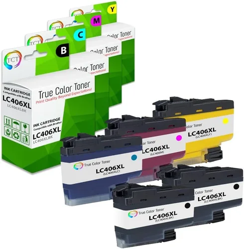 Miniatura 8 de TCT LC406XL - Paquete de 4 cartuchos de tinta, repuesto compatible para impresoras Brother LC406XL de alto rendimiento, funciona con impresoras