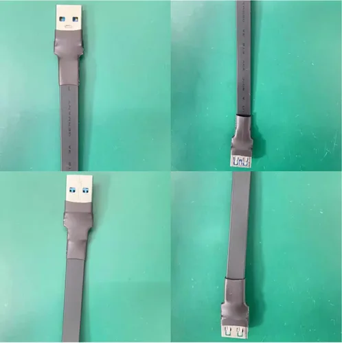 Miniatura 5 de ADT-Link - Cable de extensión USB 3.0 tipo A macho a USB A hembra, 90 FPV, delgado, plano, suave, flexible, FPC (9.8 in, S1A-S4B)