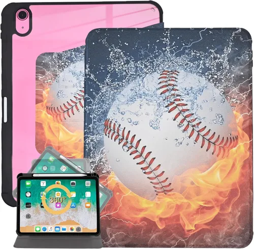 Miniatura 13 de Funda para iPad (A16) 11ª/10ª generación de 10.9 pulgadas 2025/2022, piel sintética con soporte giratorio de 360 grados, cubierta protectora de TPU
