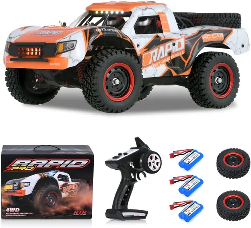 Miniatura 8 de GoolRC Camiones RC sin escobillas 1:14, 70 KMH de alta velocidad 4WD RTR Fast RC Cars todo terreno, 2024 nueva actualización eléctrica todoterreno