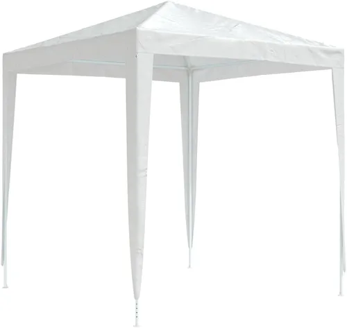 vidaXL vidaXL - Tienda de campaña para fiestas, tienda de campaña al aire libre con techo, glorieta de patio con marco de acero, sombrilla de Blanco