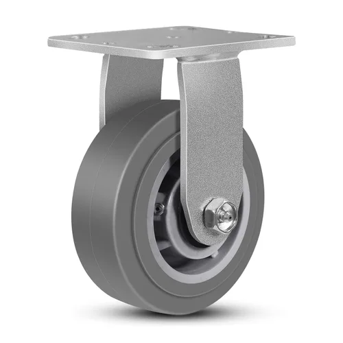 Miniatura 35 de Juego de 4 ruedas giratorias industriales de 5 pulgadas de alta resistencia con capacidad de carga de 3200 libras, ruedas de goma para muebles