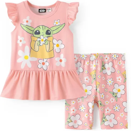 Miniatura 33 de Disney Minnie Mouse - Conjunto de sudadera con manga larga y leggings de princesa Frozen, Marvel para niñas pequeñas, 2 piezas, tallas 2-6 años