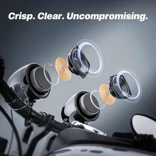 Miniatura 2 de GoHawk Sistema amplificador TJ4-R de 4" Rango completo A prueba de agua Bluetooth Altavoces estéreo de 1 a 1.5 pulgadas para motocicleta Sistema