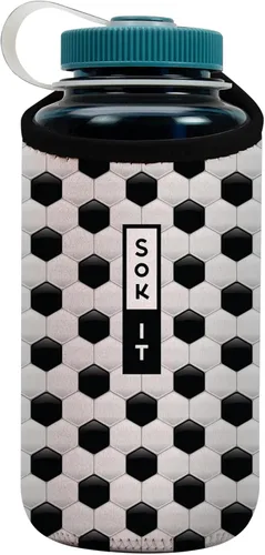 Miniatura 236 de Sok It BotlSok Funda para botella de agua con cubierta de neopreno aislante (Floral abstracto, se ajusta a CamelBak o Nalgene de 12 onzas)