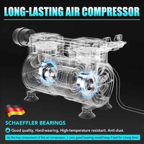 Miniatura 9 de PAS20 Sistema de aireación para estanques y lagos hasta 3 acres, compresor de 3/4 HP + dos tubos ponderados de 100 pies + 2 difusores