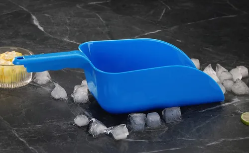 Miniatura 5 de New Star Foodservice 34462 Pala de hielo utilitaria de plástico de policarbonato. Azul, 64 onzas