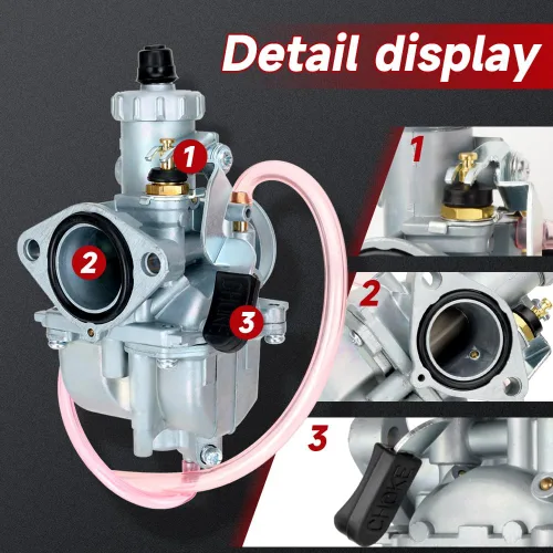 Miniatura 8 de FVRITO - Conjunto de carburador, acelerador y jets principales VM22 de 26 mm, para minimoto y Go Kart, piezas de rendimiento