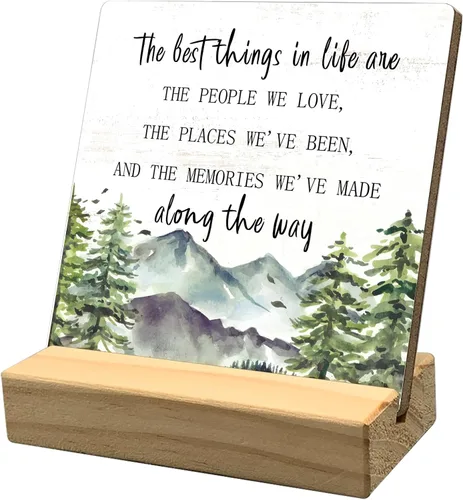 Miniatura 9 de Placa de Madera Inspiracional con Soporte - Regalos de Agradecimiento para Familia, Amigos, Compañeros de Trabajo, Maestros