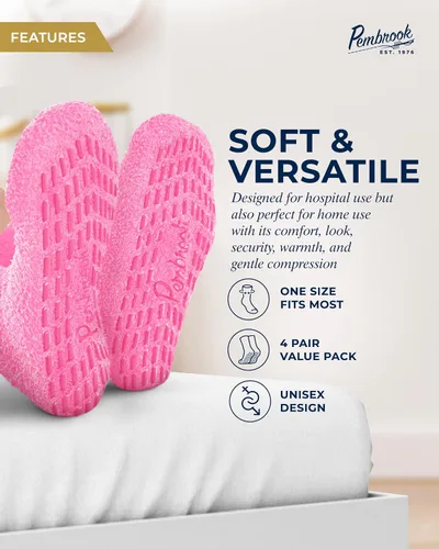Miniatura 2 de Pembrook Calcetines mullidos con pinzas para mujeres y hombres, calcetines antideslizantescalcetines peludos antideslizantes
