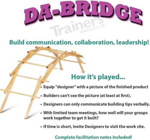 Miniatura 2 de Trainers Warehouse The Davinci Bridge Team Challenge - DaBridge™ Una divertida actividad de colaboración y formación de equipos Construye un