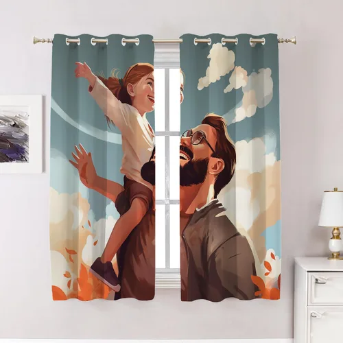 Miniatura 94 de Cortinas de cocina de hojas de arce otoñales para ventanas, hojas verdes y rojas sobre cenefas opacas negras, tratamientos de ventana de poliéster